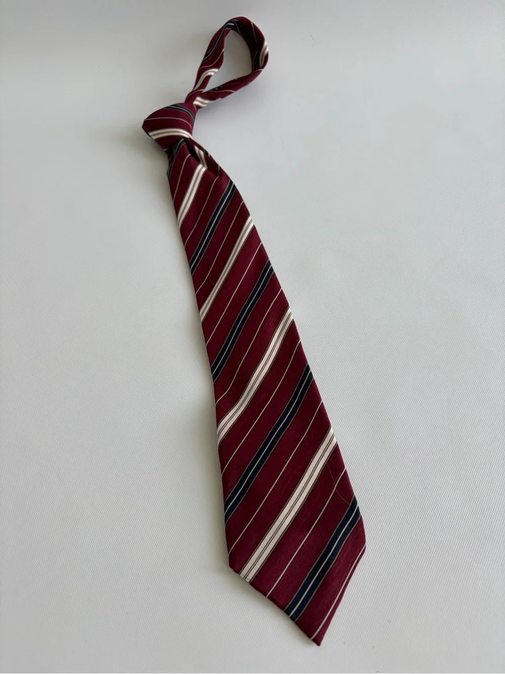 David Lawrence Men’s Burgundy Striped Tie